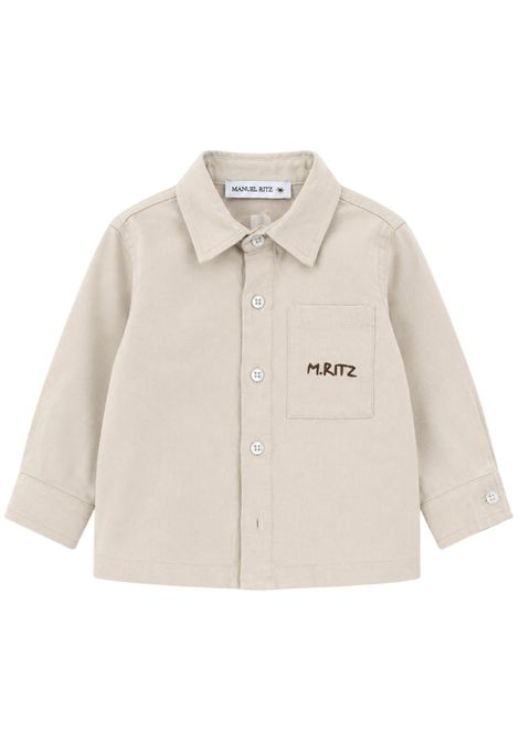 Camicia neonato in misto viscosa Manuel Ritz | 4518BEIGE